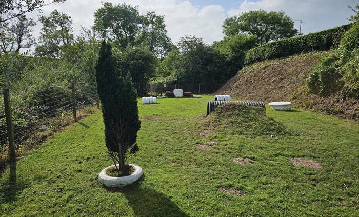 Doggy play Park with tunnels, paws station and stepping paws.